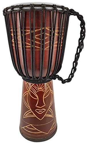 60cm Profi Djembe Trommel Bongo Drum Buschtrommel Percussion Afrika Schnitzerei - (Sehr gute Trommel für den Anspruchsvollen Trommler)