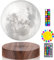VGAzer mond lampe 3D Druck magnetschwebende mondlicht Lampen Rotierende Schwebende Mondlampe für Zuhause, Büro Decor (Helles Holz)