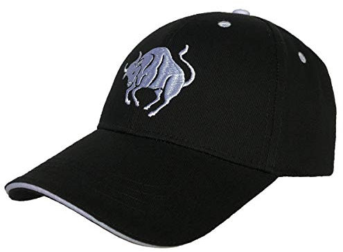 Telea Baseballkappe aus 100 % Baumwolle, Sternzeichen-Stickerei, Einheitsgröße, für Damen und Herren - Weiß - Einheitsgröße