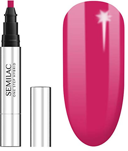 Semilac One Step UV Nagellack 3in1 in Stift-Form Rosa Farb S680 Magenta 3 ml Innovativ UV LED Farblack Nail Polish Ideal für zu Hause und Professionelle Maniküre