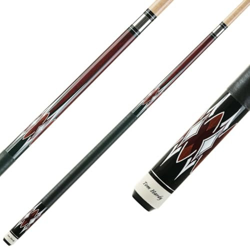 Hardy Pool Billard Queue TH-4, Billardqueue aus hochwertigem Ahornholz, Cue Länge 147 cm, 13 mm Le Pro Klebeleder, Feingewinde, Edelstahl-Joint