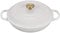 LE CREUSET Cacerola baja Evolution de hierro fundido, Redonda, diametro 30 cm, 3.5 L, Para todas las fuentes de calor, incluye inducción, Blanco