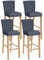 SHILV. HOME Stretch Abnehmbare Waschbare Esszimmerstuhlbezüge, Barhockerbezüge, Barhocker Stuhlbezüge Pub Counter Sitzbezug (Dunkelgrau,Set of 4)