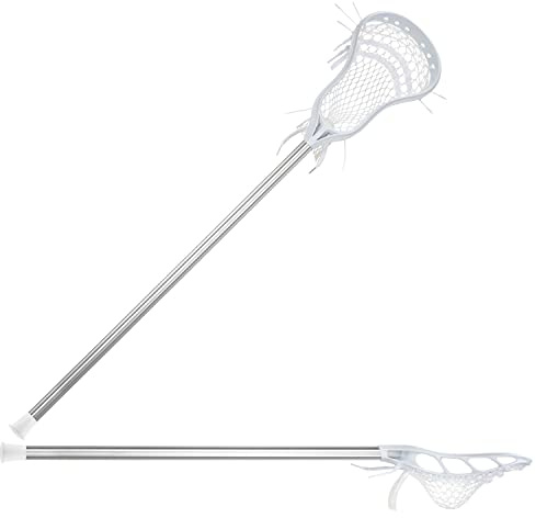StringKing Boy's Starter Attack - Complete Lacrosse Stick (White/Silver)