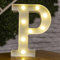 Besch Deko-Buchstabe P aus Kunststoff mit weißem LED-Licht, 22 cm