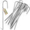 Graxury 10Packs 12inch Heavy Duty Trampoline Tents Anchor Ground Pegs - Galvanized Steel Rust-Proof J Hook Rebar Stakes Fit Trampolines Camp Garden Shed Swings with Chisel Point End