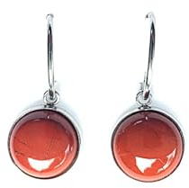 Frauen Naturstein Hoop Earrings - Ohrringe Hängend Edelstahl - Schmuck Damen Natürliche Heilung Edelstein Schutz Charme - Ideale Geschenkideen - ASTER ALHELÍ