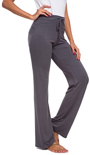 OURCAN Women's Yoga Jogginghose Damen legere Yoga-Hose mit Kordelzug für Running Workout Modal Trousers Weites Bein Active Leisure Jogging Bottoms