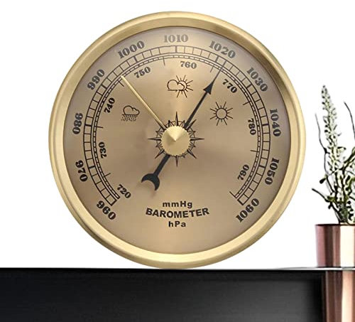 Maodom Termómetro barómetro | Higrómetro analógico 3 en Alta precisión,Higrotermómetro, barómetro, termómetro e higrómetro 70 mm para medir Cambios en la presión atmosférica