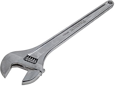 Faithfull FAIAS450MC Chrome Adjustable Wrench Spanner 450mm (18in) Capacity 55mm
