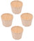 4pcs Mini Rattan Korb Geflochtener Blumenkorb Kleiner Wicker Basket Gewebte Korb Miniatur Henkelkorb Weidenkorb Kinder Körbchen Party-Dekoration Blumentopf Geschenkbeutel Dekoration