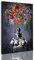 ZEMRARE Graffiti-Stil Banksy Wandkunst Kinder Ballon Straße Leinwand gerahmte Gemäldedrucke Galerie-Paket für Schlafzimmer Wohnzimmer Badezimmer Dekor 40 x 60 cm