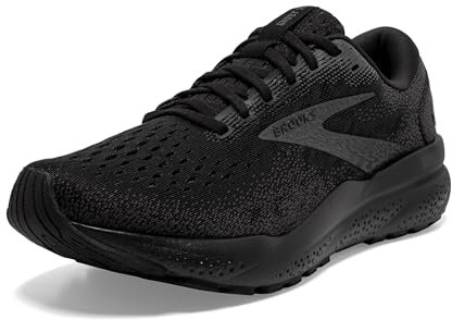 BROOKS Herren Ghost 16 Sneaker, Schwarz/Schwarz/Ebenholz, 49.5 EU