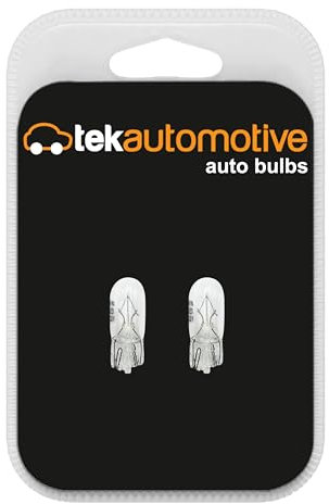 Tek Automotive 507 W5W 24V Bulbs for Lorry Truck Side Tail Indicator Repeater Interior Number Plate Dashboard Light 24V 5W W2.1x9.5D Capless - Twin Pack
