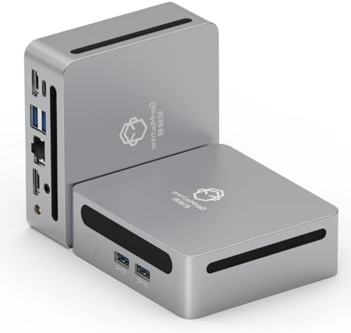 GenMachine Mini PC AMD Ryzen 5 5500U (up to 4.0GHz) 6c/12t 16GB DDR4、512GB SSD & M.2 NVME AMD Redeon Vega7 Wifi6/BT5.2/HDMI/4K Mini Desktop PC for Business, School, Office Micro pc