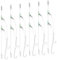 Dr.Fish 6PCS Sea Fishing Rigs Beach Casting, Flapper Rigs Hooks Size 2/0 Clipped, Hand-Tie Shore Fishing 2 Hooks Ready for Use