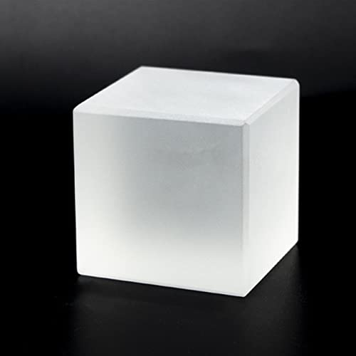 Kristall mattierte K9-Kristallglas-Linsenkugel, ägyptische Pyramide, optisches Prisma, Würfel, Geometrie, Zylinderkegel, Heimdekoration, Linsenkugel, Globus-Ornament (Farbe: Quader) (Würfel 55 mm)