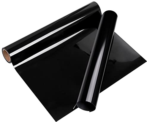 VINYL FROG Heat Transfer Vinyl Roll HTV Vinyl - 12 x12ft BlackIron on Vinyl for T-Shirts, Heat Press Vinyl for DIY Craft Designs