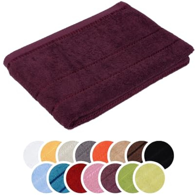 liebling Duschtuch, 100% Baumwolle, Serie Potsdam, 70 x 100 cm, 60 Grad waschbar, trocknergeeignet, Farbe: Brombeere