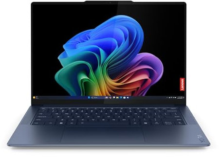 Lenovo Yoga Slim 7X – Computador Portátil AI, 14.5 3K OLED Táctil (Qualcomm SD X1E78100, 16GB RAM, 1 TB SSD, Windows 11 Home, Wi-Fi 7) Azul, Teclado QWERTY Português