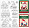 INFUNLY Transparente Stempel „Frohe Weihnachten“ Zum Gestalten von Karten Weihnachtsmann Transparente Silikonstempel Segensworte Für Die Feiertage Transparenter Stempel Weihnachtswichtel Gummistempel