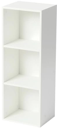 FetiNes Regal, Bücherregal, mit 3 Fächern, Büroregal, Würfelregal, Standregal, Wandregal, für Wohnzimmer, Schlafzimmer, Büro, Kinderzimmer, Weiß