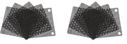 Gissroys 5PCS PVC Fan Filter PC Dustproof For Case Cuttable Computer Mesh 50mm Mesh Black Computer Fan Filter Grills Metal Frame Fans Computer Case Fan Holes Screens Radiator Of