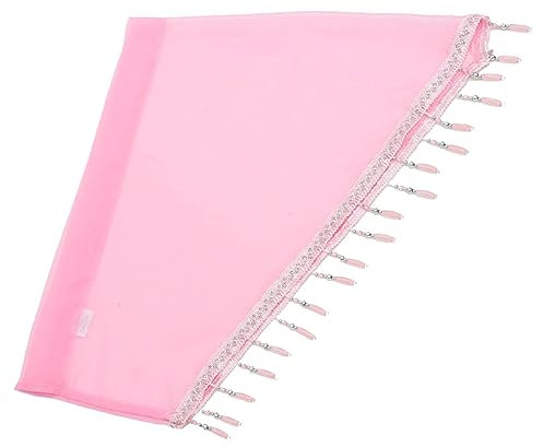 VOSAREA Tende Mantovana Triangolari Mantovane Tende Corte Arredamento Mantovana Per Tende Da Caffè Coprifinestra Tende Da Cucina Mezza Della Finestra Corta Rosa Poliestere