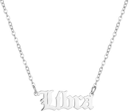 The Jewellery Stockroom Stainless Steel Star Sign Necklace - Libra