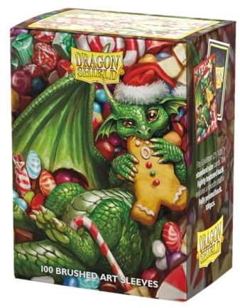 Dragon Shield | Brushed Art Sleeves | Christmas 2024 | 100 CT - Smooth & Tough Premium TCG Sleeves | Compatible with Pokemon, Flesh & Blood, One Piece & Magic the Gathering