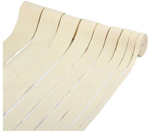 BrightGlow Baumwolle Nahtband 100% Baumwolle Gurtband 10 m Baumwollgewebe aus Leinwandbindung Tape Ribbon Baumwollband Dekoband für DIY Handwerk Nähen Kleidungszubehör Beige 30MM