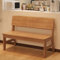 HARELA Esszimmer Sitzbank mit Rückenlehne, Küchenbank Wohnzimmerbank Schuhbank, Küchenbank im Landhaus, für Esszimmer/Schlafzimmer/Balkon, Stil Größe wählbar(Wood,180cm/70.8in)