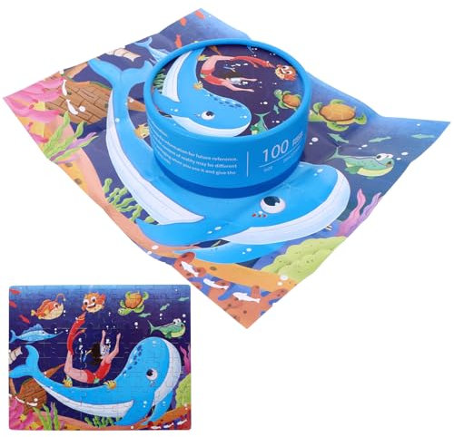 Alasum 1 Satz Puzzle aufbwahrungs-Box aufbewahrungskorb laubsägen für Kleinkinder Toys Vorschulrätsel für im Alter von 3–9 Jahren Kleinkindspielzeug Papier