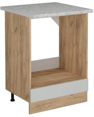 Vicco Meuble pour Four R-Line, Blanc Campagne, 60cm PT Marbre