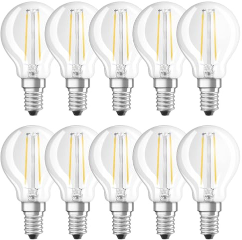 NCC-Licht 10x LED Lampe P45 Tropfen E14 2,5W Neutralweiß 4000K | LED Leuchtmittel aus klarem Glas, ersetzt 25W Glühlampe, sachliches Licht ideal für Wohn- und Arbeitsbereiche