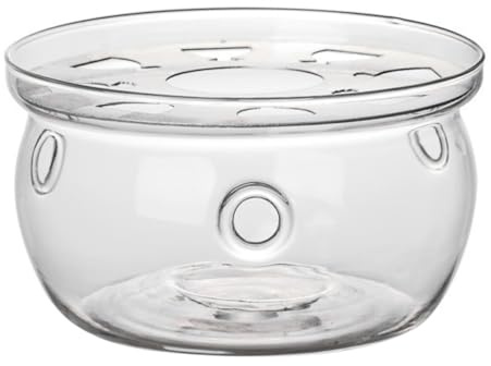Household Teapot Warmer High Borosilicate Glass Tea Heating Base | Heat Resistant, Smooth Surface, Creative Design, Practical Tea Accessory for Restaurant Tabletops and Home Use