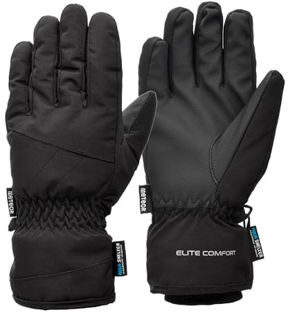 meteor Nevis Herren Winterhandschuhe wasserdicht Winddicht warm gefüttert rutschfest Ski Snowboard Outdoor Handschuhe Schwarz