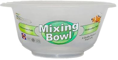 KANSY Round Plastic Mixing Bowls - Set of Small Medium Large, Clear Salad Pasta Vegetable Washer & Food Mixer, Easy to Clean Reusable Tableware Dish for Party Cooking Baking Cereal (1, 30cm)