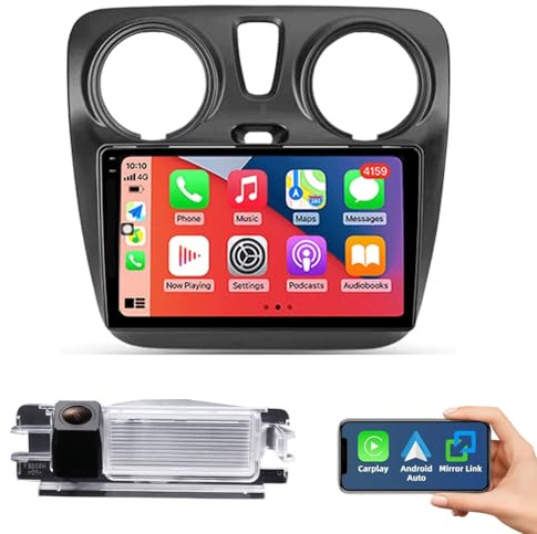 9'' AHD Multimedia GPS Navigator Canbus Audio Radio Player Stereo CarPlay Android IOS RDS/FM DIN SWC Compatible with Renault Dacia Dokker Express Kasten KE/Duster/Lodgy/Logan MCV Kombi/Sandero/Stepway