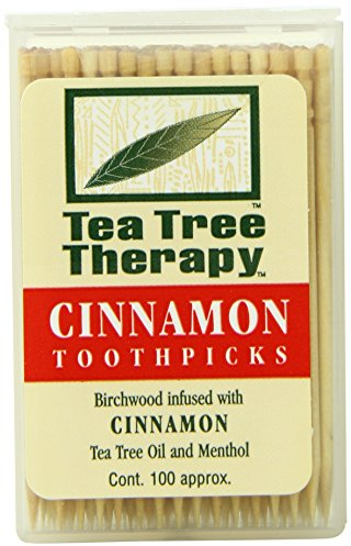 Teebaum-Therapie-Zahnstocher, Zimt, 100 Stück