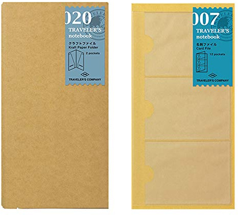 Midori Traveler's Notebook Standard Size Refill Set - No020,No007 - 2pc (Harajuku Culture Only)