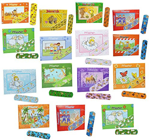 alles-meine.de GmbH 1 Set: 10 Kinderpflaster im Pflasterheftchen - mit Mädchen Motiven - Pflaster für Kinder und Erwachsene - Kinderpflaster