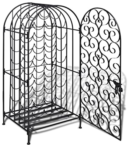 vidaXL Weinregal 35 Flaschen Metall Flaschenregal Flaschenständer Weinschrank