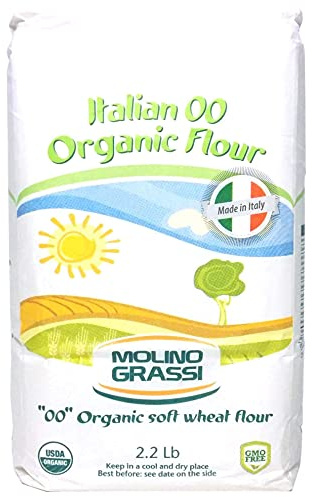 Molino Grassi USDA Organic Italian 00 Soft Wheat Flour - 2.2 lb (2 Pack) (1 Pack)