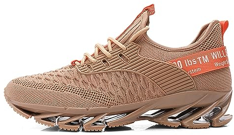 Chaussures de Course Homme Baskets Femme Running Sport Fitness Respirantes Legere Gym Athlétique Sneaker Noir Vert Blanc Rose Jaune Rose Rouge Orange Violet Marron18 Golden 44