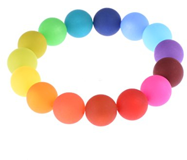 Adi-Modeschmuck Polaris Armband “Rosanna”, Leuchtend Bunte 14mm Polarisperlen auf elastischem Band, handgefertigt in Berlin
