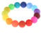 Adi-Modeschmuck Polaris Armband “Rosanna”, Leuchtend Bunte 14mm Polarisperlen auf elastischem Band, handgefertigt in Berlin
