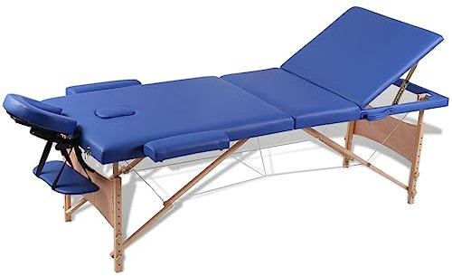 vidaXL Massagetisch Liege Massagebank Kosmetik Therapieliege 3 Zonen mit Tasche