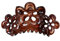 Phenovo Blumen Haarkrebs Haarklammer Haarspange Haarspangen Claw Clips - Braun, 25.5CM×5.5CM×3.7CM