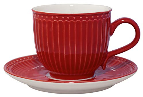 Greengate Tasse mit Untersetzer Alice Red